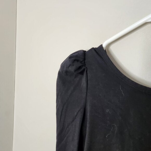 REMIE GIRL Solid Black Long Sleeve Leotard - Picture 2 of 6